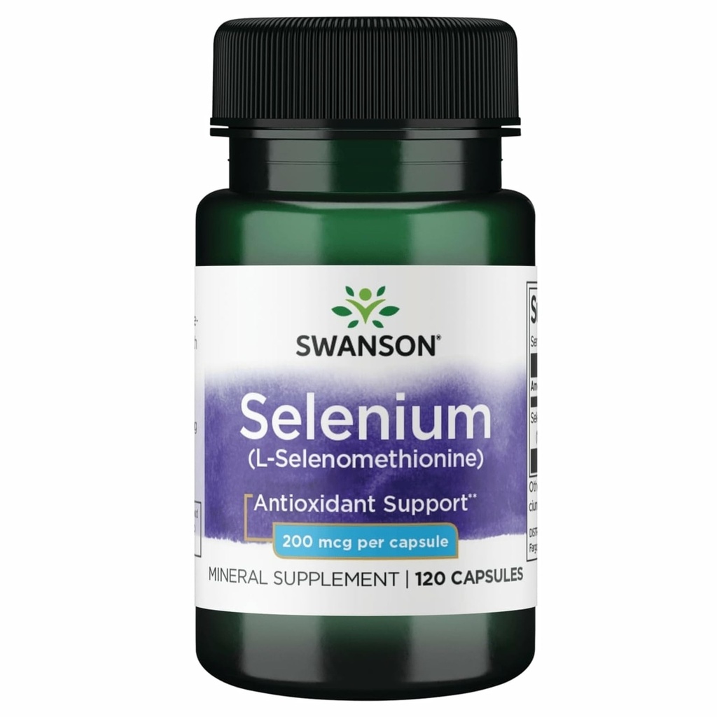 Swanson Semsc Selen 200 mcg 120 Kapsle