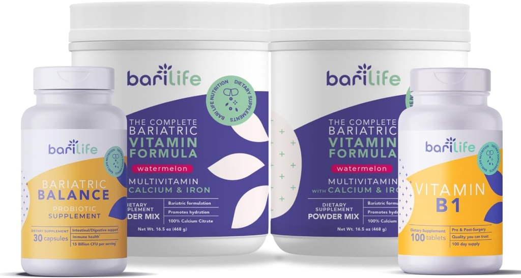Bari Life Duodenal Switch Starter Kit s Melounem Powder a Probiotic 30 a Vitamin B1