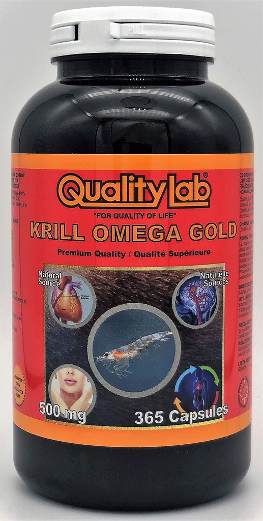Krill Oil Omega Gold 500 mg 365 Kapsle (Made in Canada)