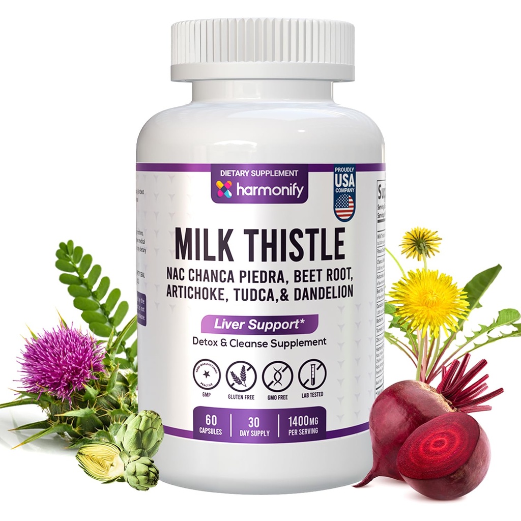 Mléko Thistle Berberine Turmeric s Chanca Piedra, Detox & Cleanse & Opravy dodatek, NAC, Beet Root, Artichode, Dandelion Root, TUDCA Cholin a Ginger, 30 dní dodávky
