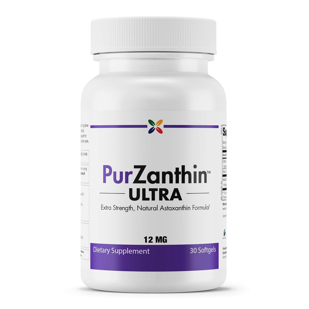 Zastavit stárnutí nyní PurZanthin Ultra přírodní Astaxanthin 12 MG Softgels (1 balení)