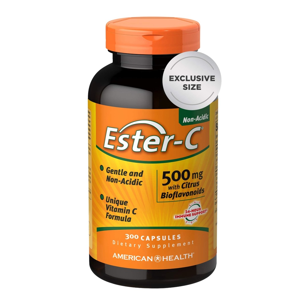 American Health Ester- C 500 mg s Citrus Bioflavonoidy Kapsle, 300 Počet