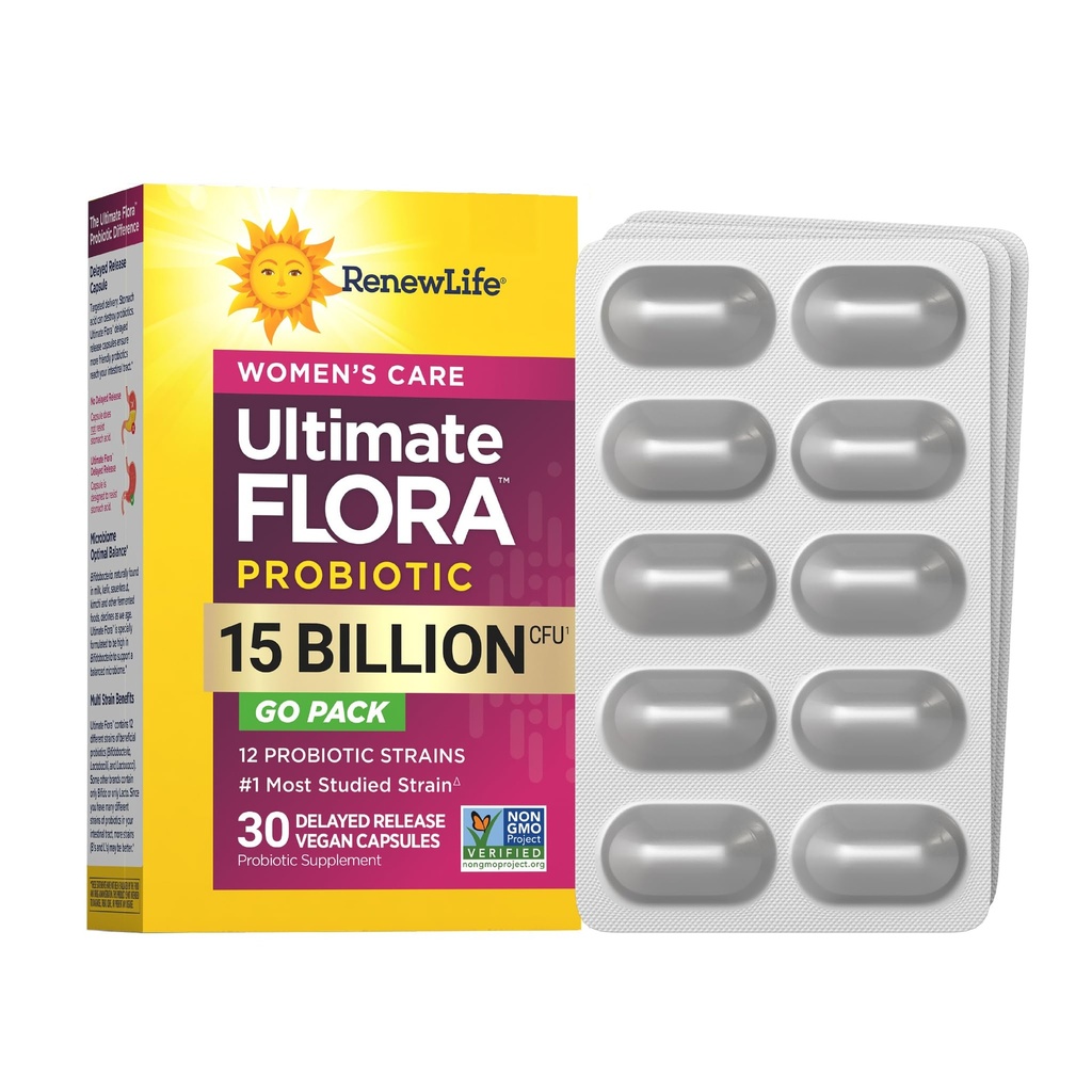 Reew Life Ženské Probiotické kapsle, Podporuje pH Balance pro ženy, Vaginální, Močové, Digestivní a imunitní zdraví, L. Rhamnosus GG, Dairy, Soy a gluten- Free, 15 Milionů CFU - 30 Ct