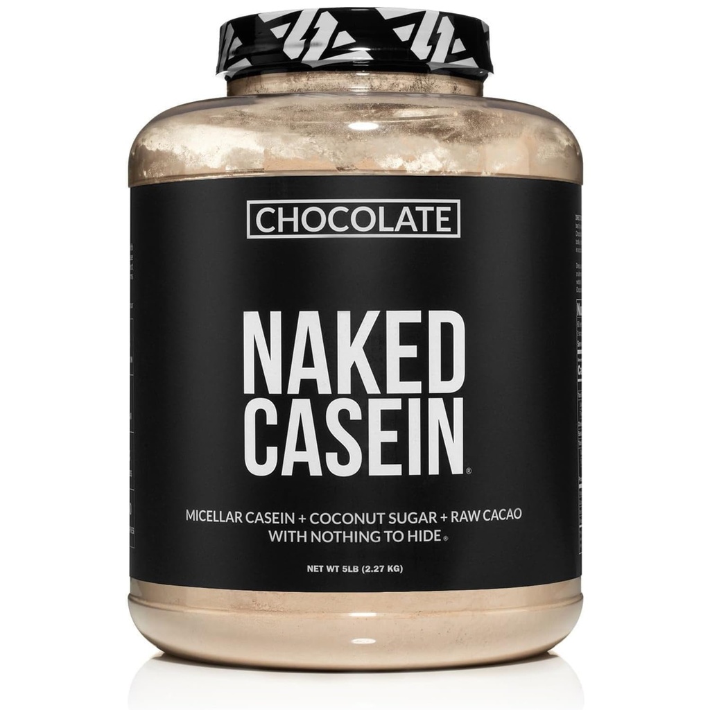 Naked Chocolate Casein - Chocolate Micelar Casein Protein - 5 Pound Bulk, GMO- Free, Gluten- Free, Soy- Free, Preservative- Free - Stimulate Muscle Growth - Vylepšení - 60 Služeb