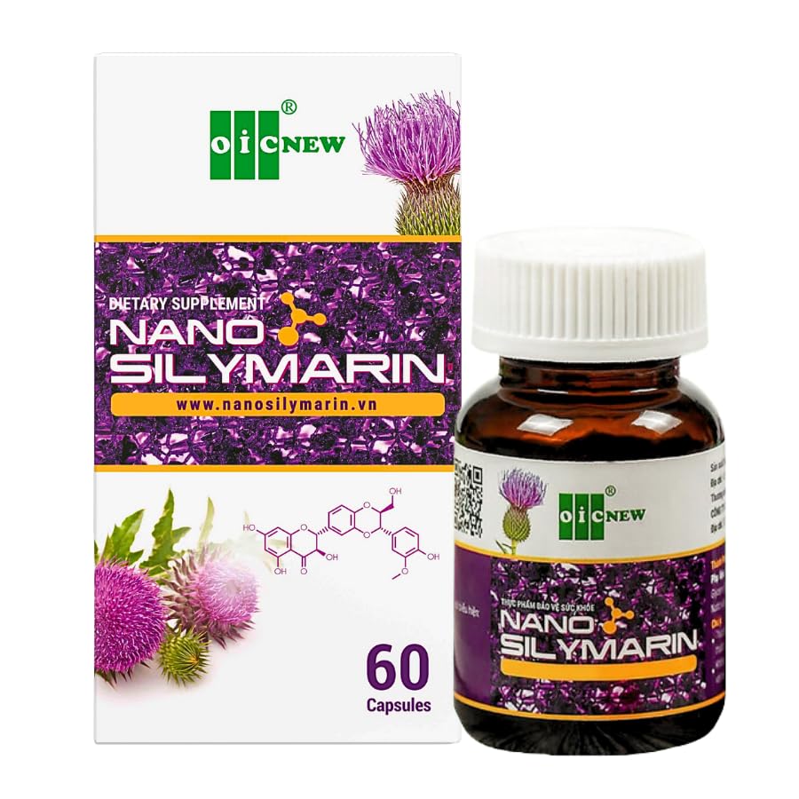 Nano Silymarin - 60 Kapsle - Podpora zdraví jater a stabilizace jaterních buněk - Nano technologie zvyšuje absorpci až 99,9%
