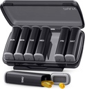 PULIV Velký týdenní Pořadatel pilulek 2 krát denně s Dual Damp- Proof Design, Black AM PM Pill Box 7 Day for Privacy Protection, Pouzdro na pilulky pro vitaminy, léky, rybí oleje, doplňky