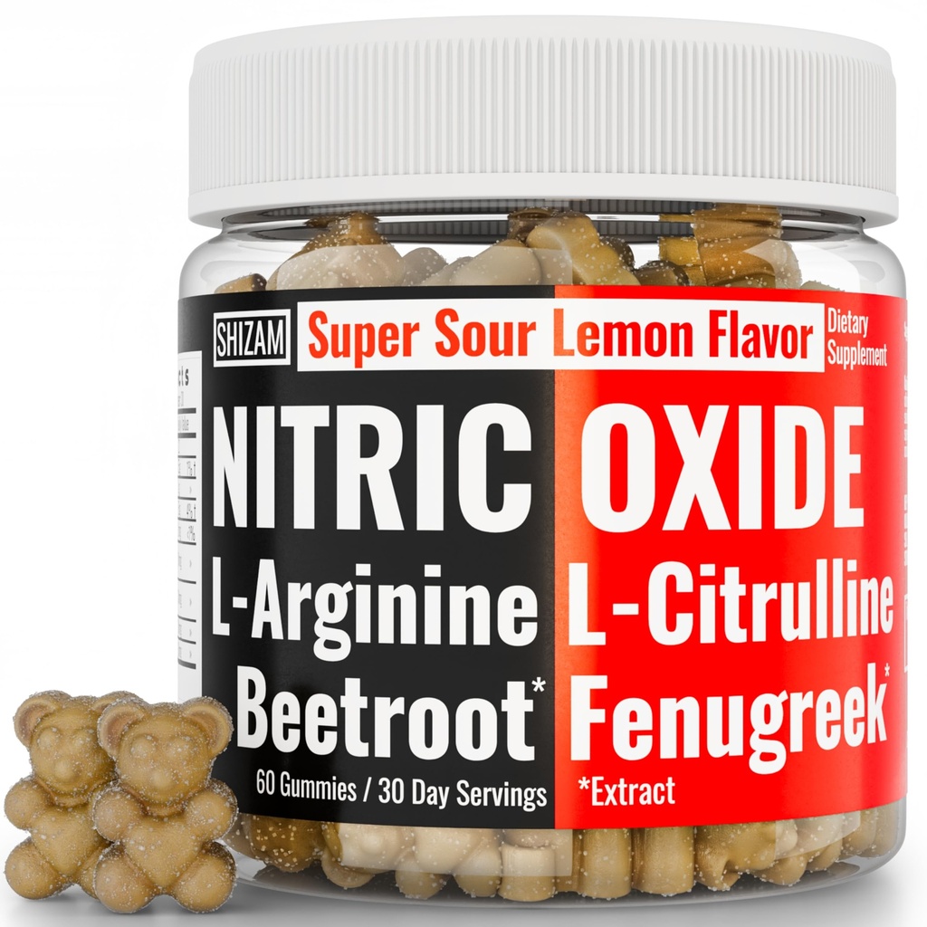 SHIZAM Beets Fenugreek Super Nitric Oxide Gummies w L- Arginine L- Citrulin, Beet Root Chews Chweable Chewables Kapsle Doplněk pilulky doplňky Alt, Bootroot Flow Dospělí muži Beats