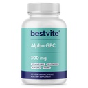 BESTVITE Alpha GPC Choline 600mg per Serving (120 Veggie Kapsle) - No Stearates - Vegan - Non GMO - gluten zdarma