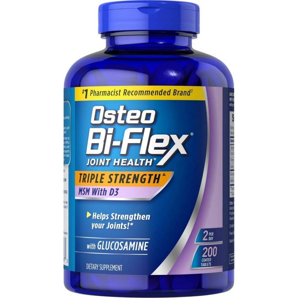 Osteo Bi Flex dodatek Glucosmine 1500 Mg Vitamin D 1000IU (200Count), 200Count 1 Pack