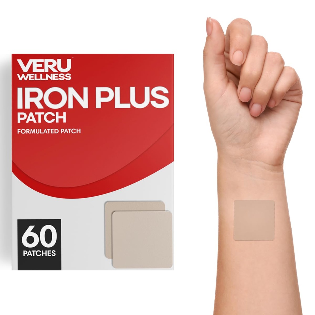 Veru Wellness Iron Plus Daily Patch - Podpora nedostatku železa - Krevní hladiny a energie (60 dní)