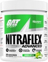 GAT SPORT Nitraflex Advanced Pre- Workout Powder, Zvyšuje krevní tok, zvyšuje sílu a energii, zlepšuje výkon cvičení, Creatine- Free (Zelené jablko, 30 Služeb)