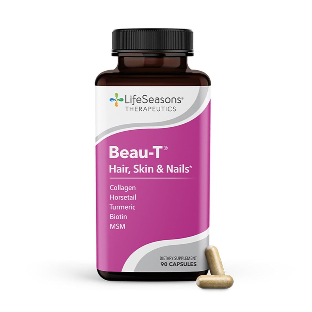 LifeSeasons Pausitivi-T s Beau-T & Ageless Skincare - Menopauza Supplement - Relief for Hot Flash, Hormon Imbalance & Night Sweats - Sage, Chasteberry, Soy Isoflavones & Black Cohosh