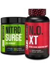 Jacked Factory Nitrofresh Pre- cvičení v Blue Raspberry & N.O. XT Nitric Oxide Booster pro muže a ženy