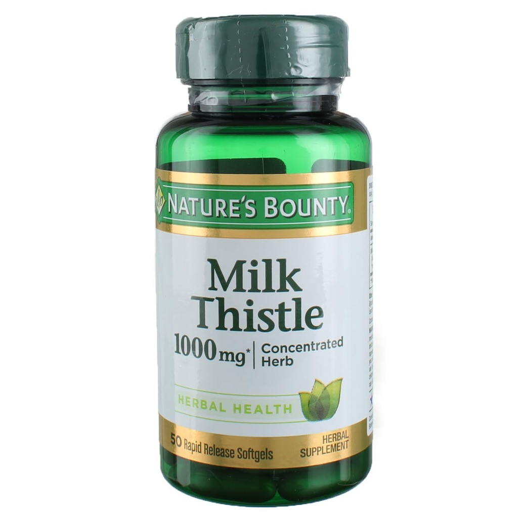 Nature 's Bounty Milk Thistle 1000 mg, 50 Softgels (3 balení)