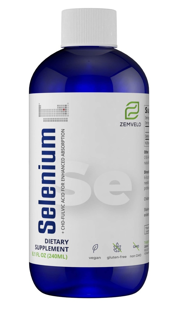 ZEMVELO Liquid Ionium Supplement - Dospělý doplněk zdravého stárnutí - podporuje imunitní systém a antioxidační obranu pro dlouhověkost a wellness - 3 měsíční dodávky