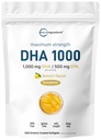 Omega 3 Rybí olej DHA Doplňky 1000mg s EPA 500mg, 200 Softgels - Lemon ochucené, Burless (Enteric Coated) 124; Deep Sea Fresh Fish, Wild Caught from Norway Waters 124; Mercury Free