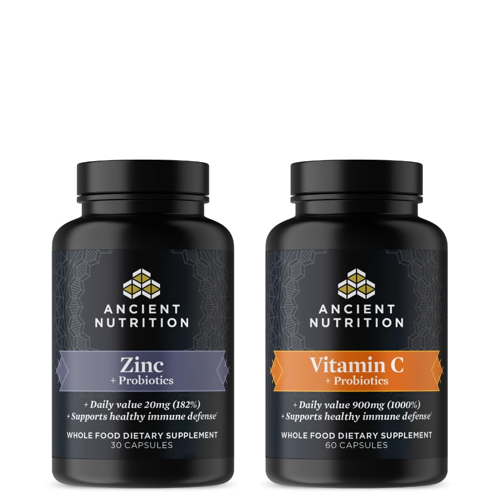 Starověký nutriční zinek 30 Počet + Vitamin C (60 Počet)