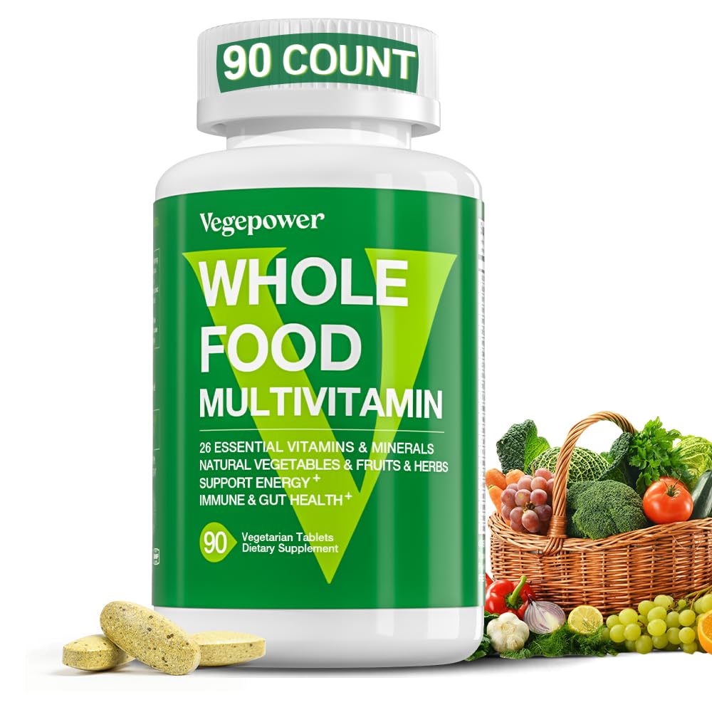 Vegan All Food Multivitamin s železem, Denní Multivitamin pro muže a ženy, Methylované multi vitaminy, B- komplex, ovoce a zeleniny, enzymy, Omegas, Houba, Non- GMO, 90 Počet