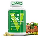 Vegan All Food Multivitamin s železem, Denní Multivitamin pro muže a ženy, Methylované multi vitaminy, B- komplex, ovoce a zeleniny, enzymy, Omegas, Houba, Non- GMO, 90 Počet
