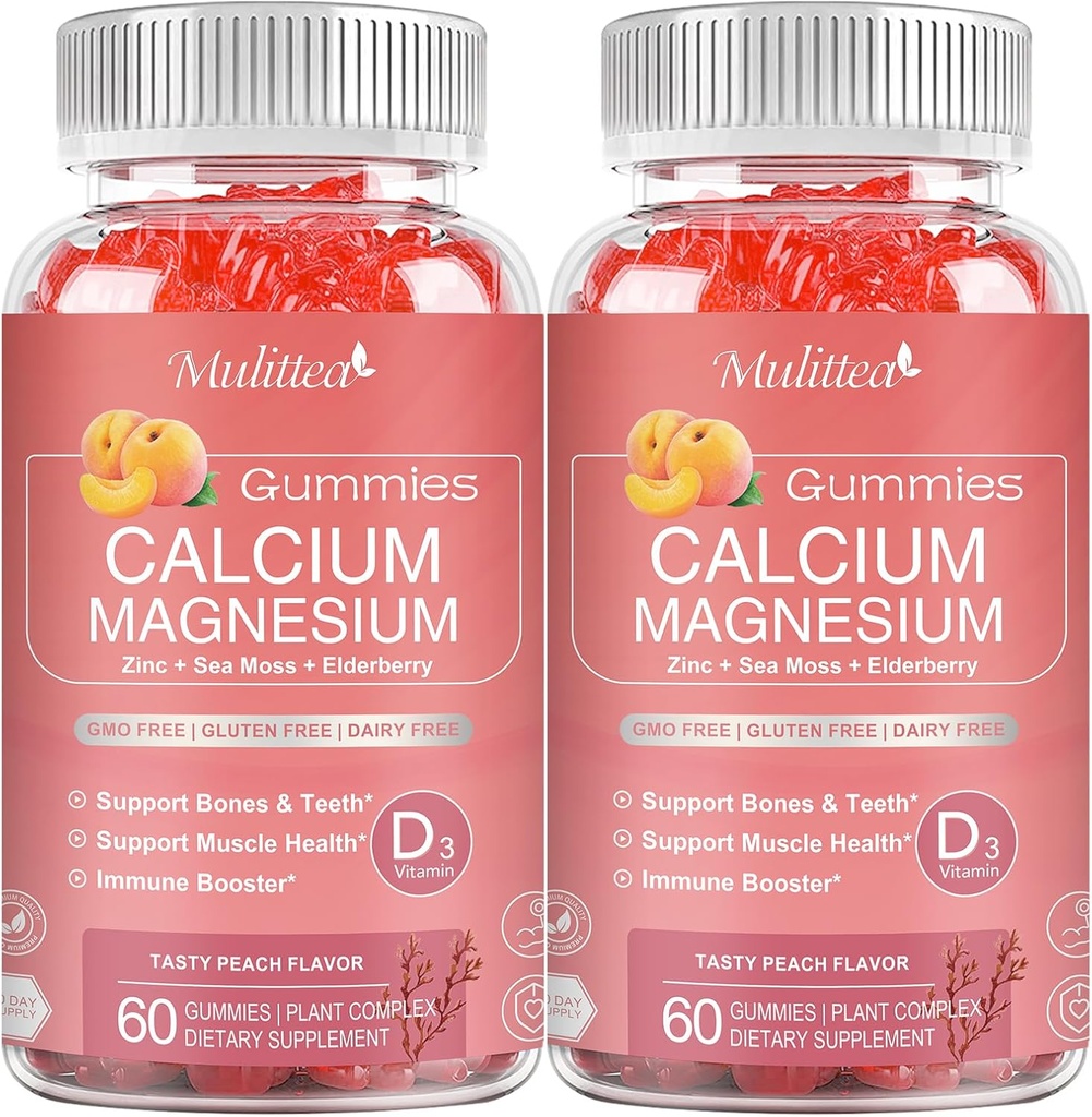 1200mg vápníkové gumy s D3, K2, zinek - Komplexní rostlinný doplněk hořčíku s glycinátem, draslík, vitamín C a celé přírodní potraviny pro kostní a imunitní podporu - 120 Žvýkací žlab bez