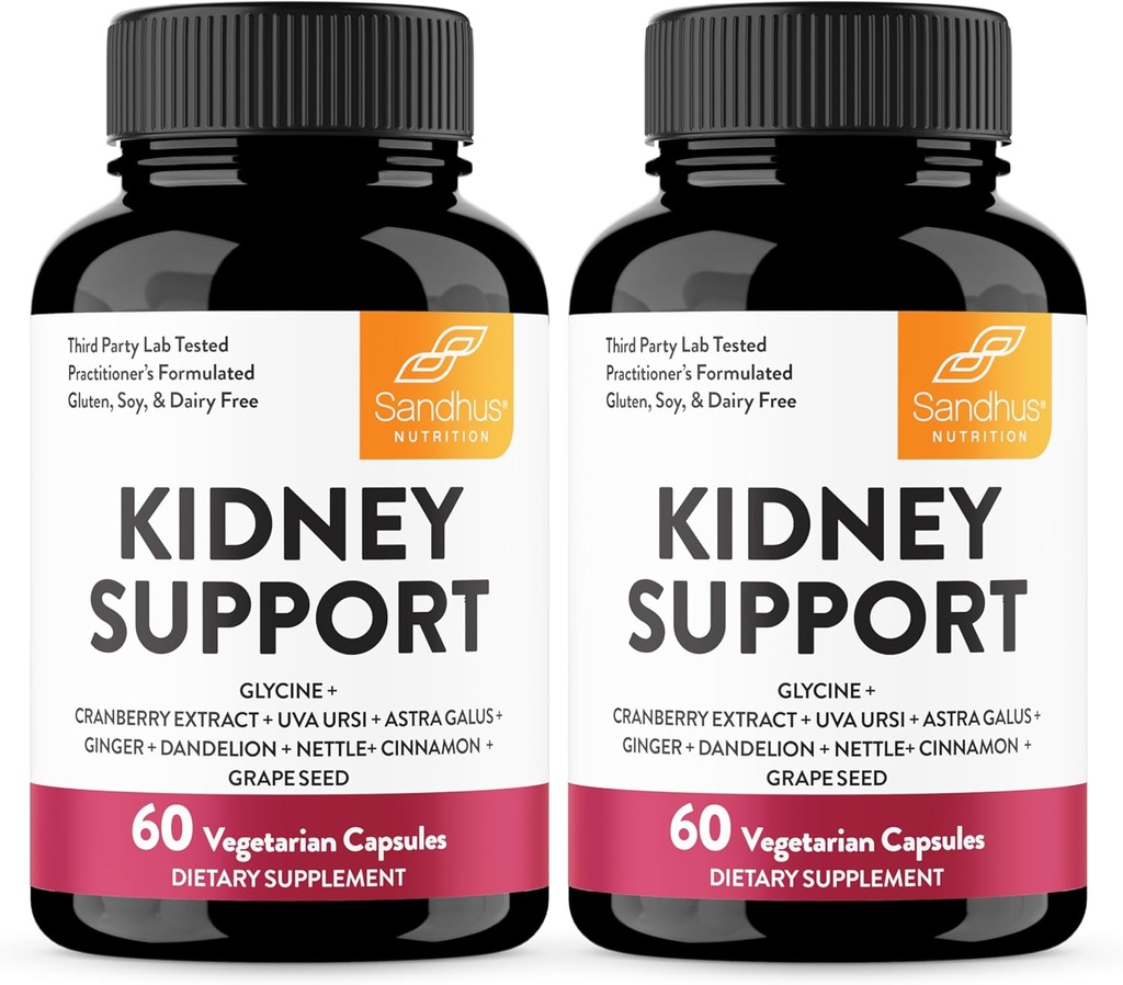 Sandhu 's Ledviny Cleanse Detox & Opravy Supplementary pro muže a ženy 124; s Cranberry Extract 124; Pomáhá podporovat ledviny & Močové Tract Zdraví 124; 60 Vegetariánské kapsle (Balení 2)