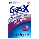 Gas- X Maximální pevnost Plynové pojistky se Simethicone 250 mg pro nadýmání - 50 Počet