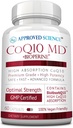 Schválená věda ® CoQ10 MD - Extra síla 300mg čisté CoQ10 s BioPerine ® pro rychlejší absorpci - Optimální podpora - 60 Veganských kapslí