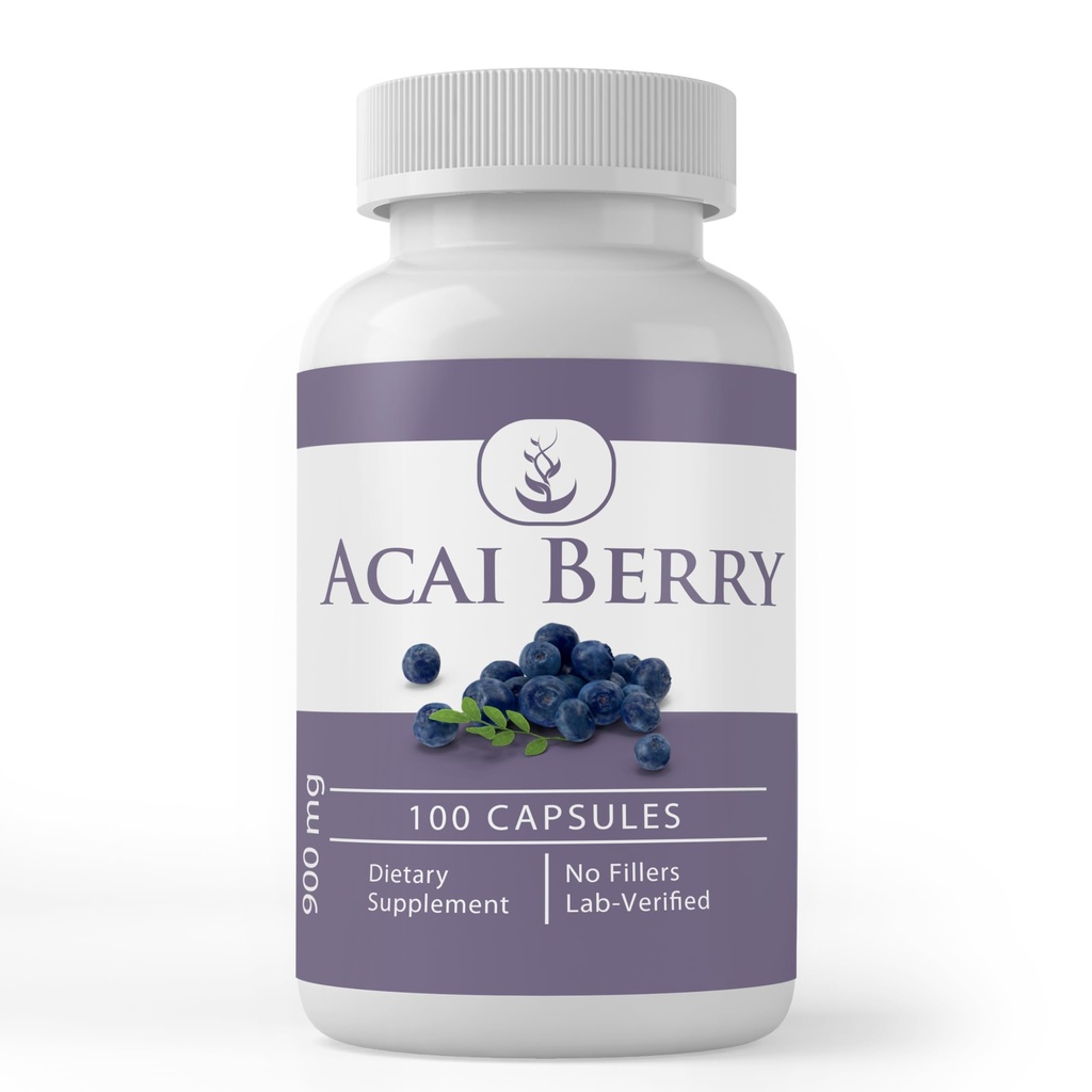 PURE ORIGINAL INGREDIENTS Acai Berry (100 tobolek) No Magnesium or Rice Fillers, Vždy čisté, Laboratorní ověřené