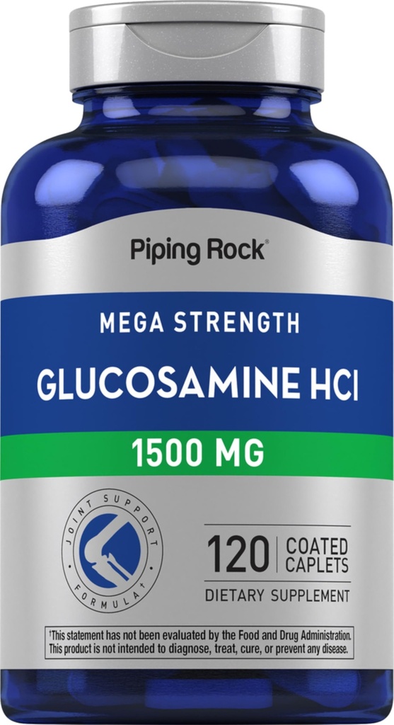 Piping Rock Glucosamine HCL 1500mg PHARMAN 124; 120 Caplet PHARMAN 124; Mega Strength PHARMAN 124; Non- GMO & Gluten zdarma