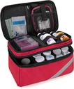 Trunab Medicine Storage and Organizer Bag Empty, Pill Lahvička Organizátor s přenosným malým Pouch, Domů První pomoc Box pro nouzové léky, doplňky nebo lékařské kity (pouze taška) (Patent Design)