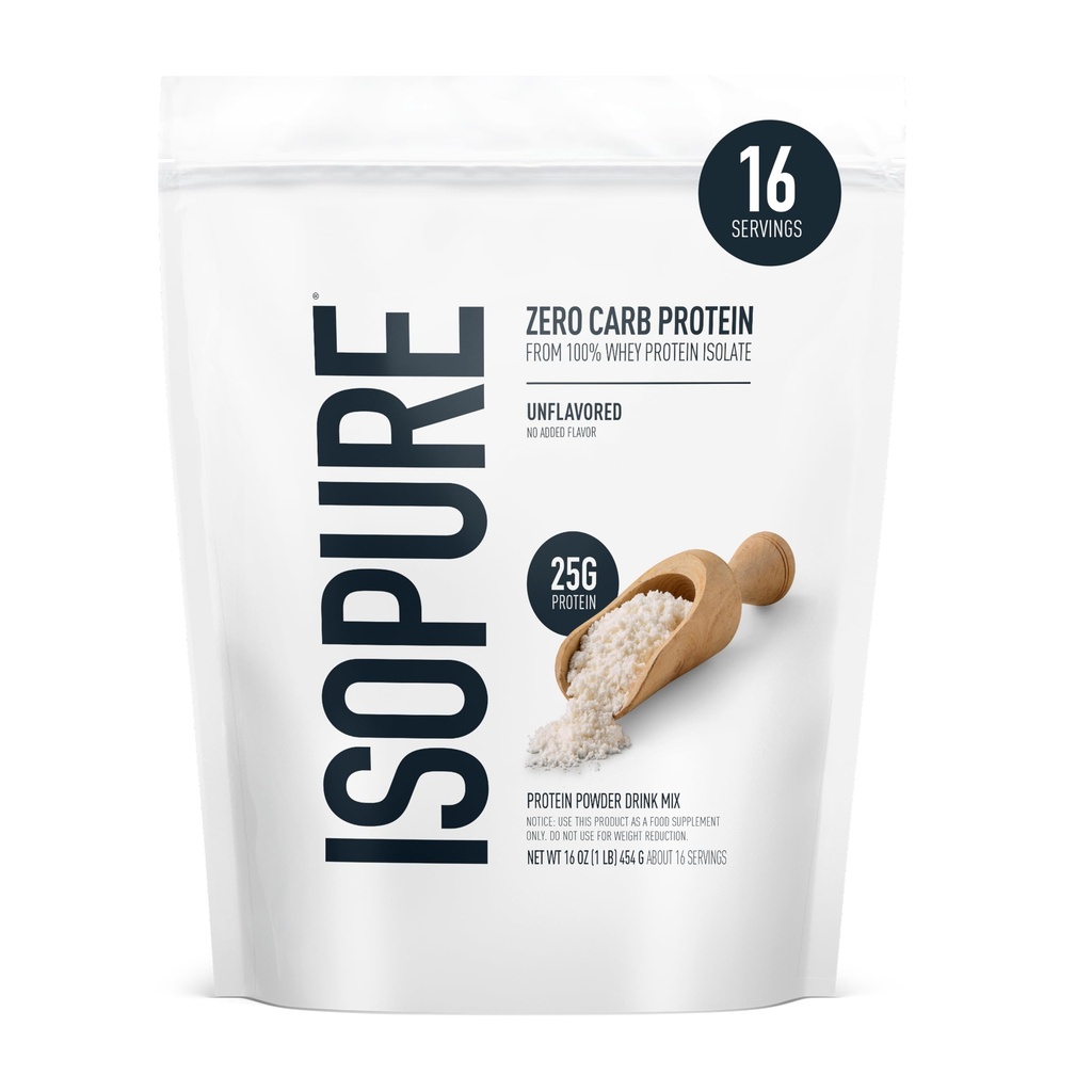 100% čistý syrovátkový proteinový prášek, bezlaktóza, gluten zdarma, s vitamíny, neochucené, 25g protein per serving, 1 Lb, 16 porcí (balení květen)