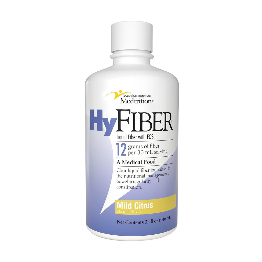 Medtrition HyFiber Daily Liquid Fiber for Regularity and Soft Stools, 12 Grams Soluble Fiber, 32 fl oz 1 Lahvička