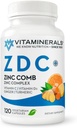 Vitaminerály ® Z D C, komplex zinku 50mg CLAS124; Vitamin D3 250mcg CLAS124; Vitamin C 500mg CLAS124; Ginger CLAS124; Lysin CLAS124; Turmeric CLAS124; Vegetariánské kapsle CLAS124; 120 Servings