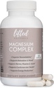 Hořčík Komplex - Zdvižené Naturals Magnesium Supplement w / Bisglycinát, Malate, Taurát - 120 Kapsle - Biologicky dostupný hořčík Formule pro nálady, spánek, podpora energie *
