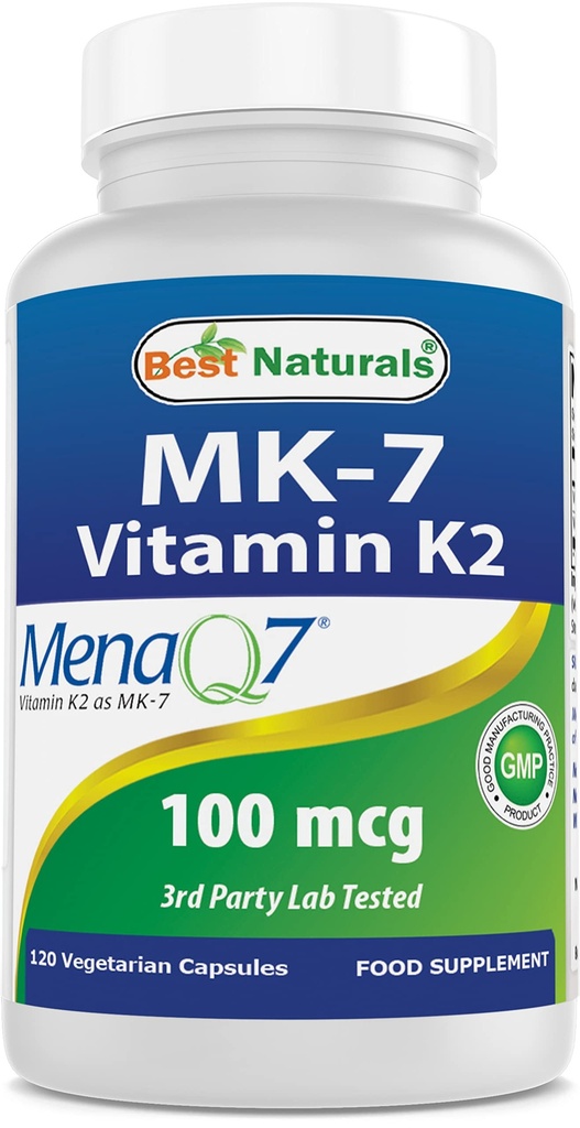 Nejlepší Naturals MK-7 Vitamin K2 100 mcg 120 Vcaps