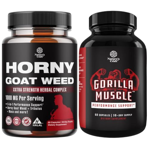 Bundle rohovky kozí plevel Extract Complex pro muže a ženy Enhanced Energy and Stamina a extra síla Testosteron Booster pro muže pro rozšíření svalů Stamina a síla