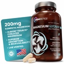 OmniBiotics Magnesium Glycinát dodatek - se 100% čisté Albion TRAACS Bisglycinát Chelát pro spánek, svalovina, nerv a srdce zdraví - 120 Veganské kapsle