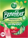 Benefiber On the Go Prebiotic Fiber Supplement Powder for Digestive Health, Daily Fiber Powder, Kiwi Strawberry Flavor Powder Stick Packs - 24 hůlek (5.28 Ounces)