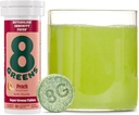 8Zelené Supergreens Tablety CARL 124; Super Zelené Powder Superfood Tablet, Metabolismus Immunity & Focus, Denní Zelené Effervescent Tablety, Organic: Aloe Vera, Spirulina, Chlorella, Peach, 10 Servings