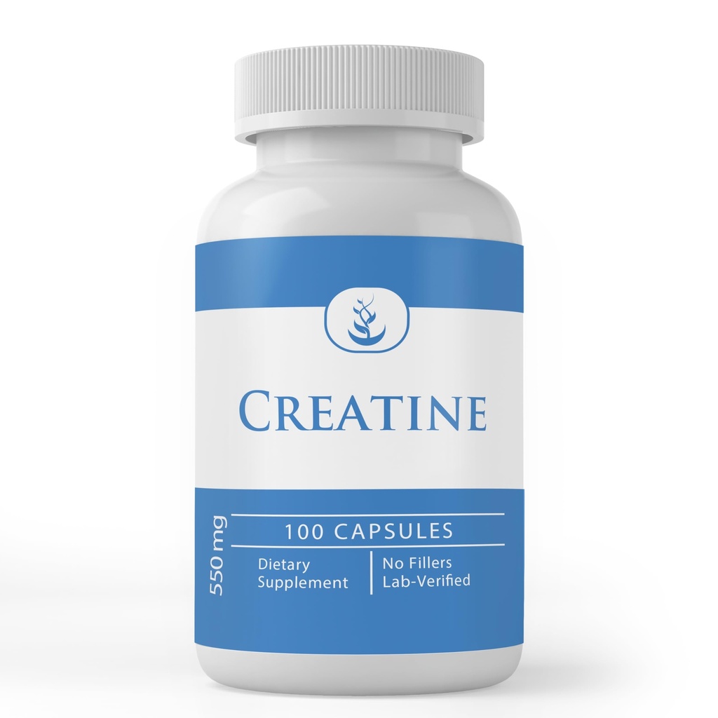 PURE ORIGINAL INGREDIENTS Creatine, (100 kapslí) Vždy čisté, Žádné přísady nebo Fillers, Laboratorní ověřené