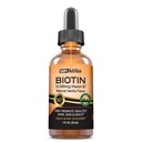 MAX Absorpce Biotin kapalné kapky, 10000mcg Biotin Per Serving, 60 Serving, No umělé konzervanty, Vegan Friendly, Podporuje zdravý růst vlasů, silné nehty a zářící kůže, Vyrobeno v USA