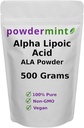 Alpha kyselina lipoová prášek (RS- ALA, čistý ALA) (vícečetné velikosti) Antioxidant (ALA prášek) Scoop Zahrnuto