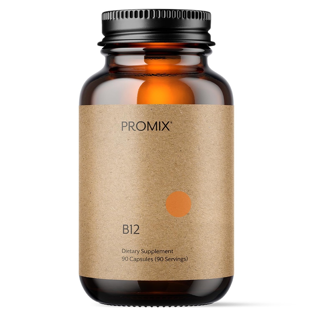 Promix Nutrition Vitamin B12 dodatek - 1000mcg jako methylkobalamin - Gut friendly - 90 počet