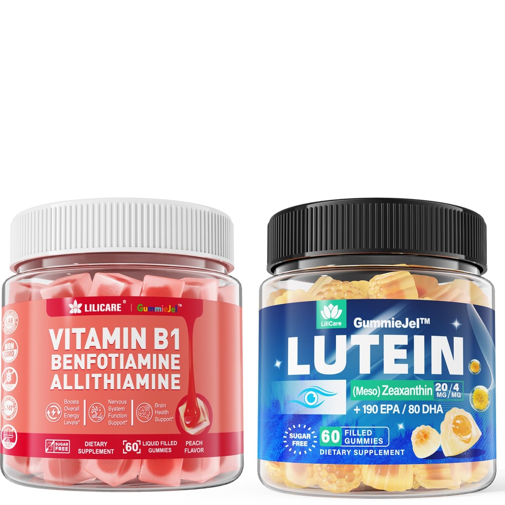Lutein bez cukru 20 mg 40 mg + vitamin B1 gumové