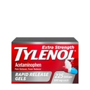 Tylenol Extra Strength Acetaminophen Rapid Release Gels, Pain Reliever and Fever Reducer Medicine, Gelcaps with Laser- Driled Holes, 500 mg Acetaminophen, 225 Count