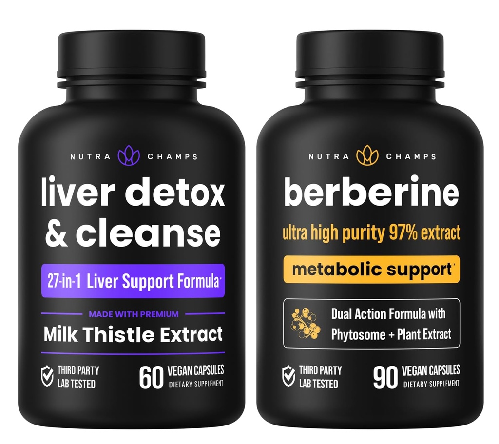 NutraChamps Játra Čistota & Detox Kapsle & Berberine Kapsle