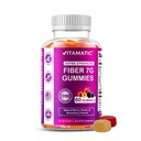 Vitamatic Prebiotic Fiber Gummies pro dospělé - 7g Fiber per Serving - 60 Pectin- based Gummies Extra Strength, Nulový cukr Přidáno - Podporuje stravitelné zdraví & Regularita - Non- GMO, Vegan, gluten- Free