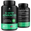 TWINLEAF 5 HTP dodatek pro podporu nálad - Vyrobeno v USA - Přírodní 5-HTP & L-tryptofan Kapsle - 5-HTP Booster pro muže a ženy - Proprietární vzorec pro nálady a relaxaci - 60 Vegan Kapsle