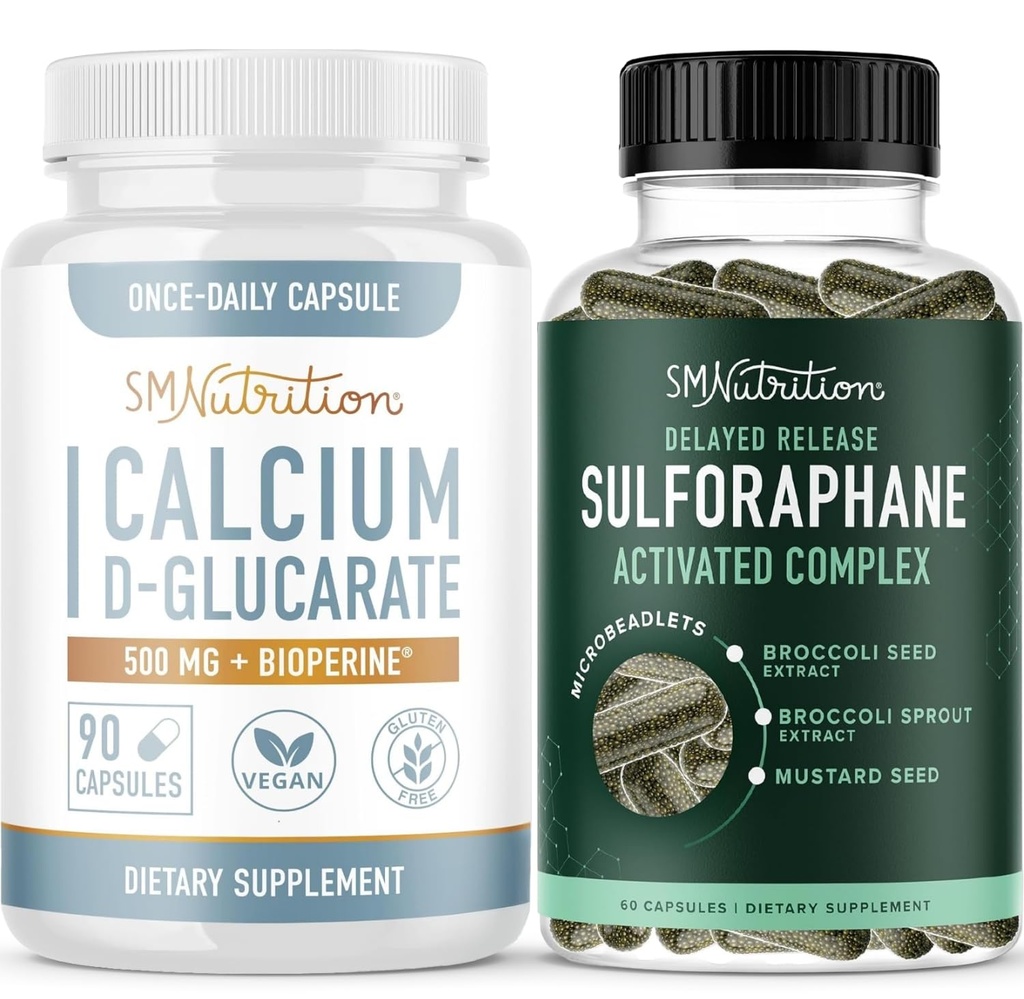 Sulforaphane komplex s vápníkem D- glukarát 124; Hormon Balancing Bundle s pokročilým Microbeadlet Hormon Balance Dodatek (60 Služeb) a Vegan gluten Free Non- GMO CDG dodatek (90 Služeb)