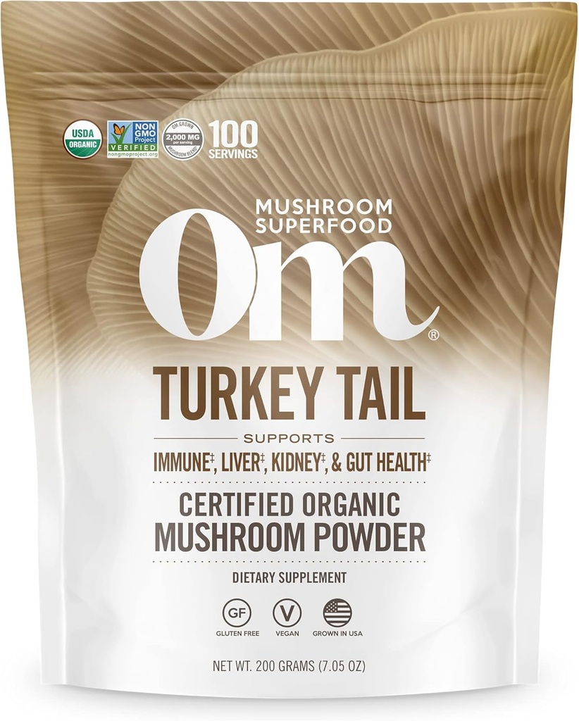 Om Houba Superfood Turecko Tail Organic Houba Powder Pouch, 7.05 Ounce, 100 Služeb, Imunitní podpora, Polysacharidy, Beta- Glukans, Gut zdraví a holistické obrany Houba dodatek